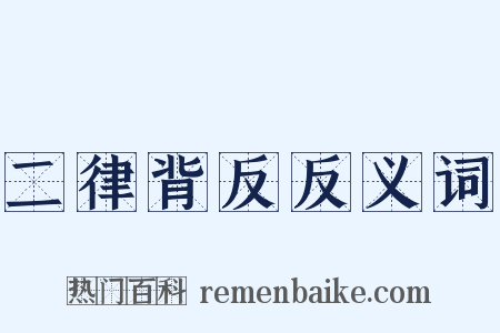 二律背反反义词是什么意思的图片